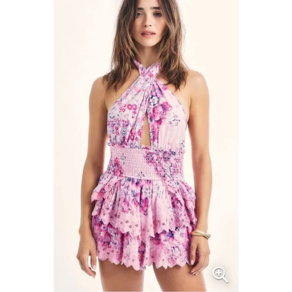 Love shack fancy Deanna halter dress